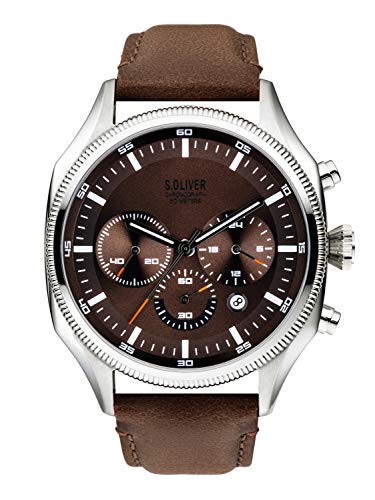 s.Oliver HerrenArmbanduhr Chronograph Quarz Leder SO-3864-LC von s.Oliver