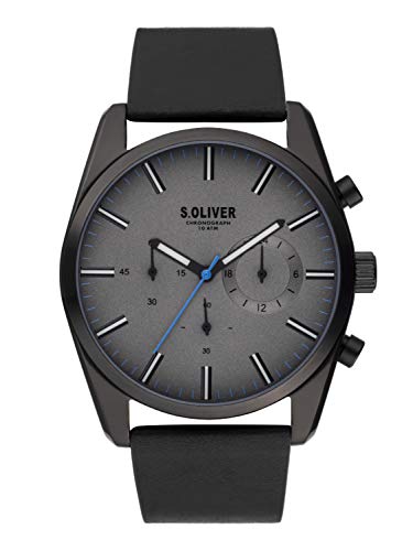 s.Oliver HerrenArmbanduhr Chronograph Quarz Leder SO-3866-LC von s.Oliver