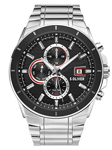 s.Oliver HerrenArmbanduhr Multi Zifferblatt Quarz Edelstahl SO-3757-MM von s.Oliver