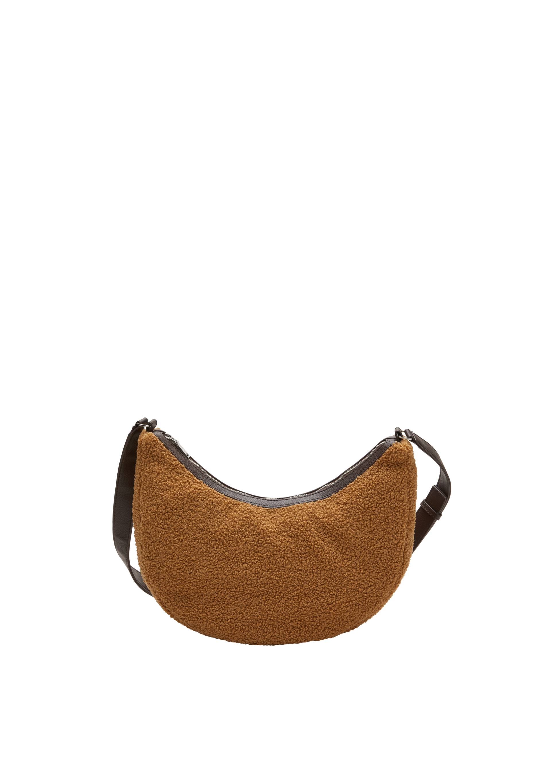 s.Oliver - Hobo Bag aus Teddyplüsch, Damen, braun von s.Oliver