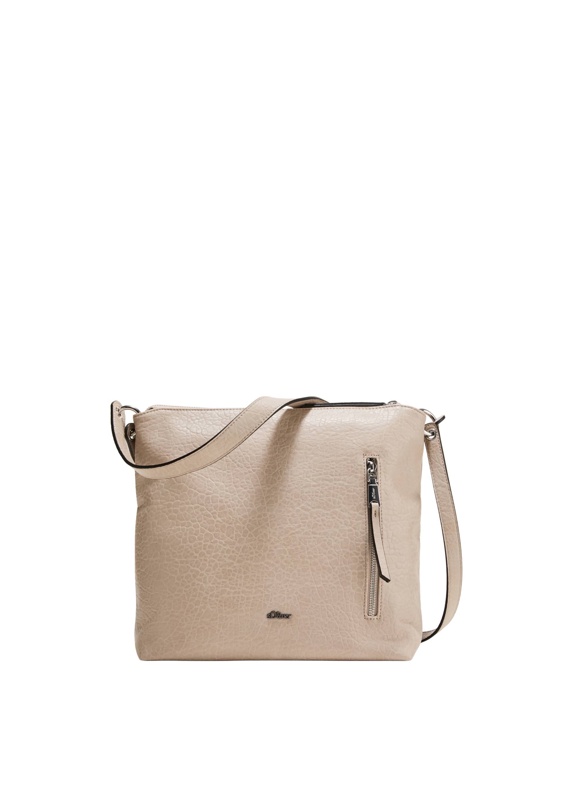 s.Oliver - Hobo-Tasche mit Reißverschlusstasche, Damen, Beige von s.Oliver