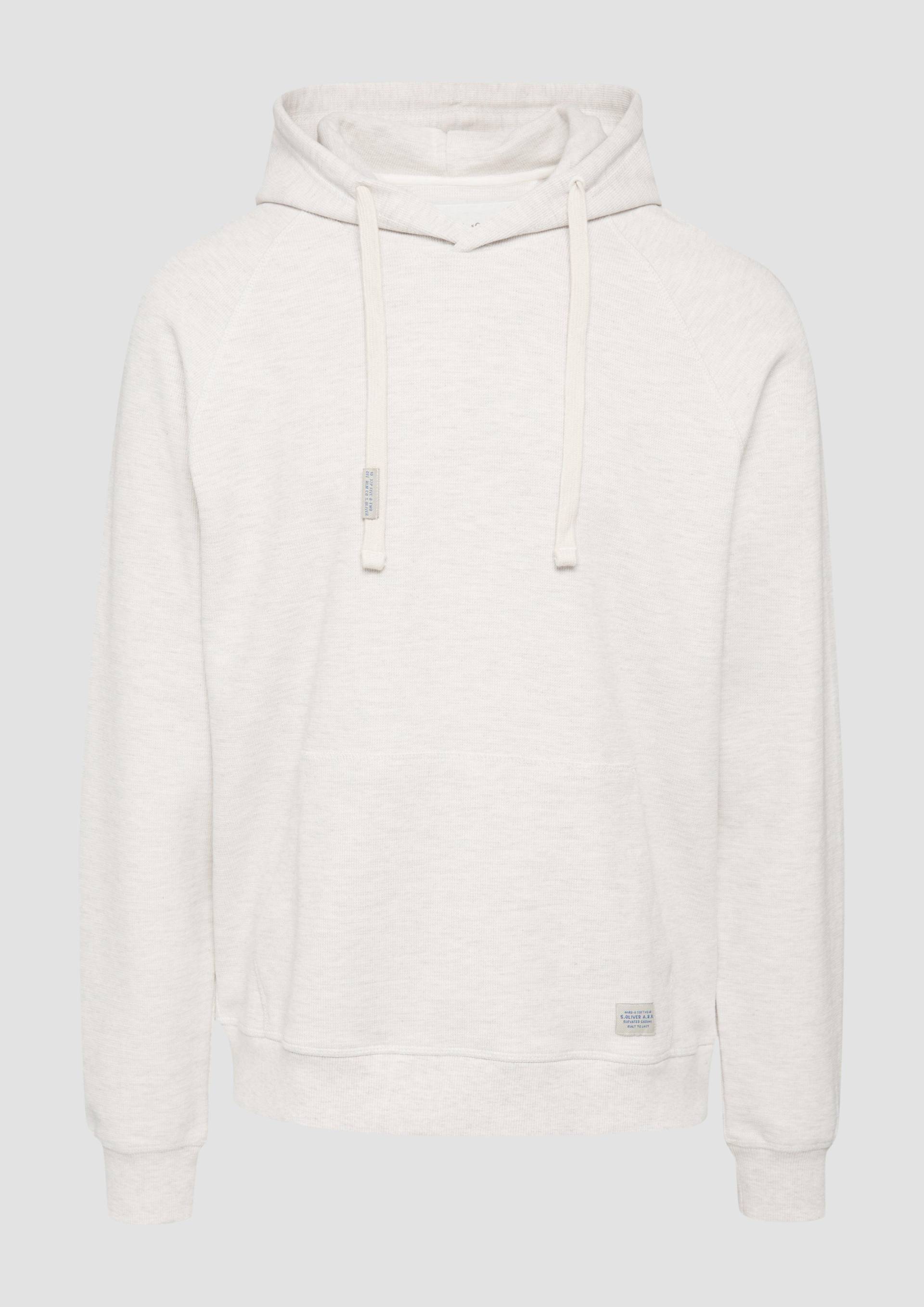 s.Oliver - Hoodie aus Baumwolle mit Logo-Patch und Struktur, Herren, creme s.Oliver - Hoodie aus Baumwolle mit Logo-Patch und Struktur, Herren, creme von s.Oliver