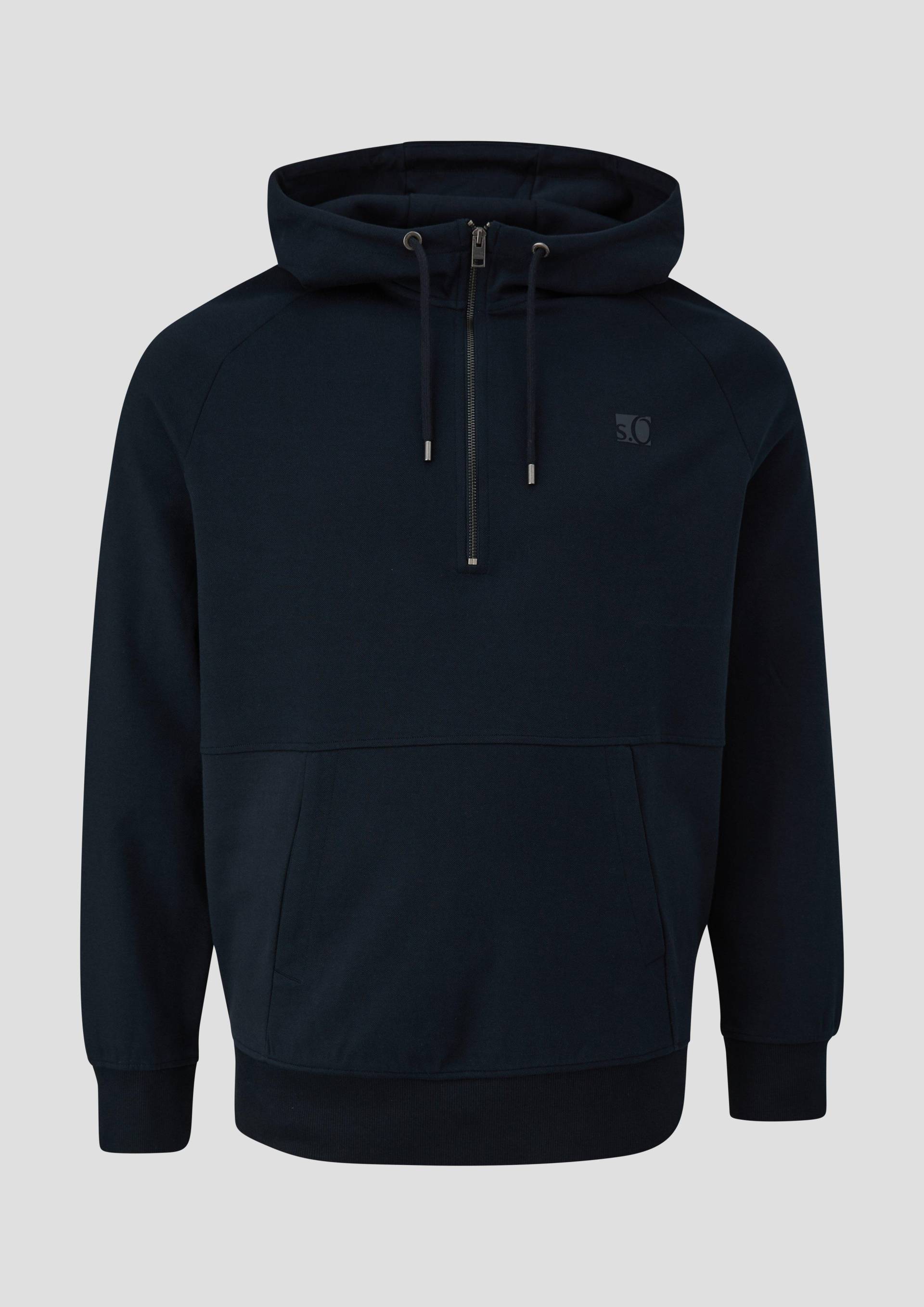 s.Oliver - Hoodie aus Baumwollmix, Herren, blau von s.Oliver