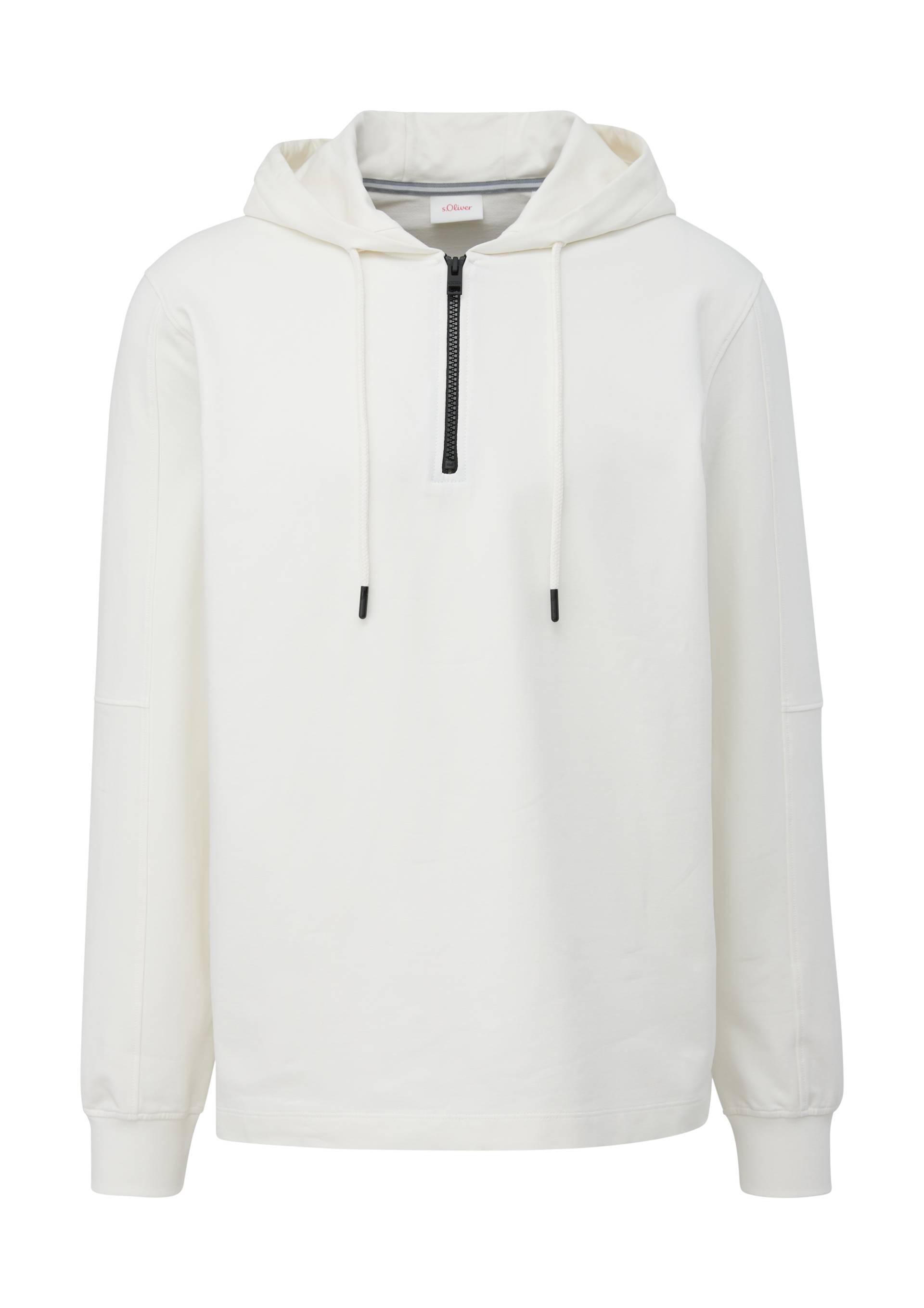 s.Oliver - Hoodie aus Baumwollstretch, Herren, weiß von s.Oliver