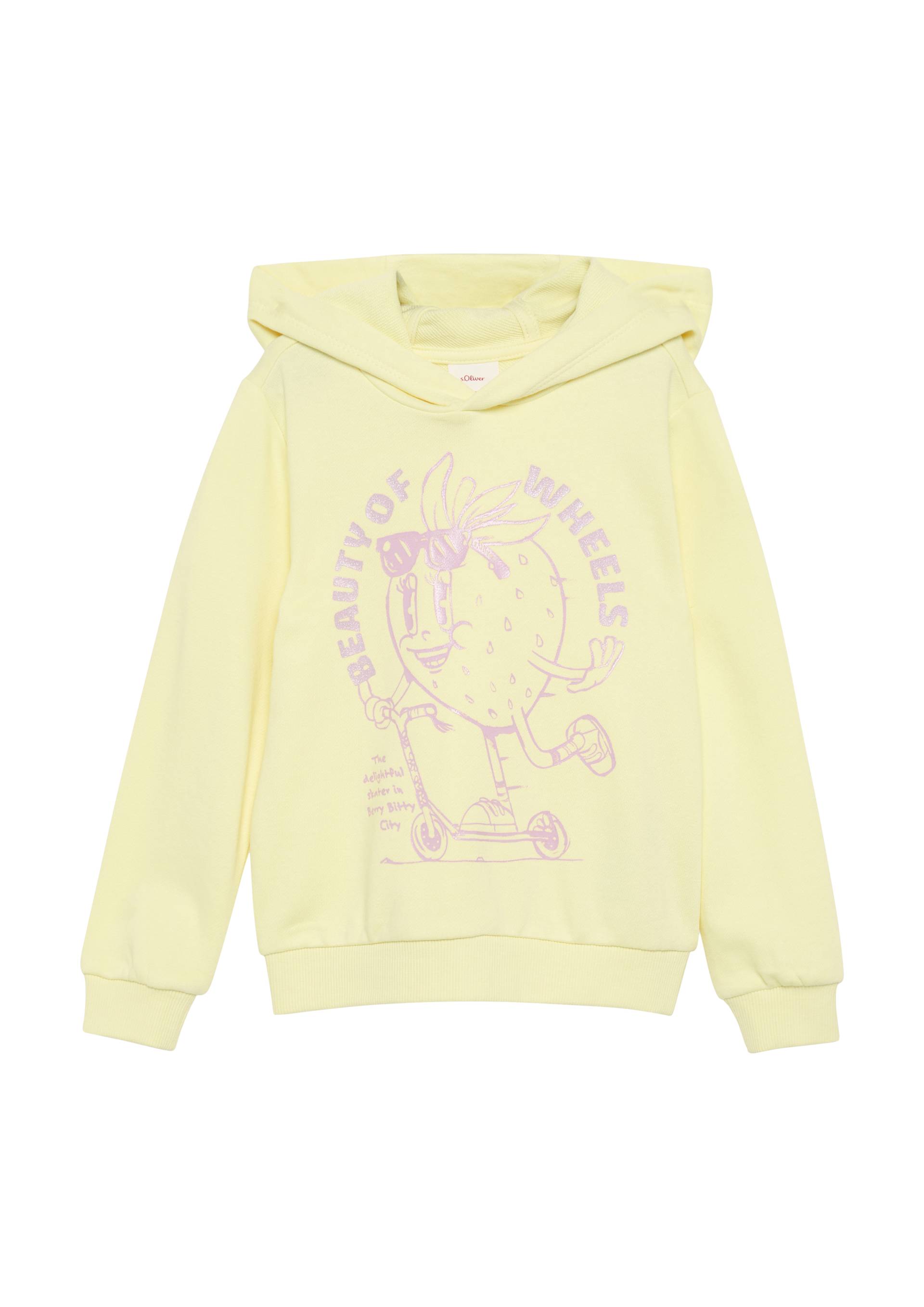 s.Oliver - Hoodie mit Glitzerprint, Kinder, gelb s.Oliver - Hoodie mit Glitzerprint, Kinder, gelb von s.Oliver