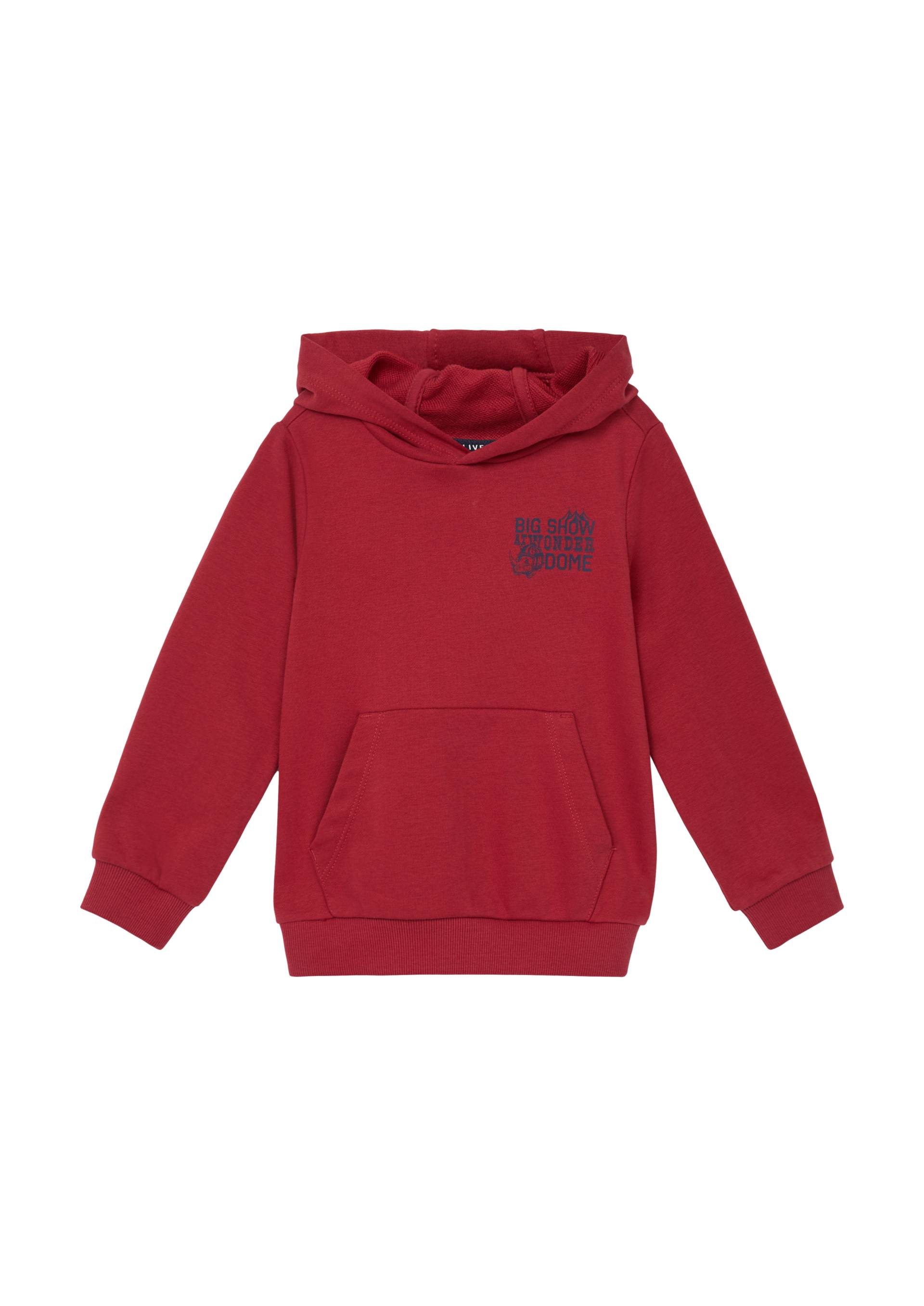 s.Oliver - Hoodie mit Rückenprint und kuscheliger Innenseite, Kinder, rot von s.Oliver