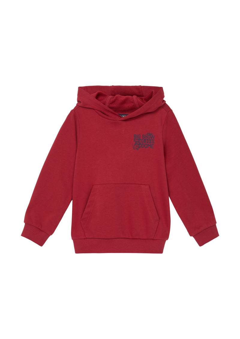 s.Oliver - Hoodie mit Rückenprint und kuscheliger Innenseite, Kinder, rot von s.Oliver