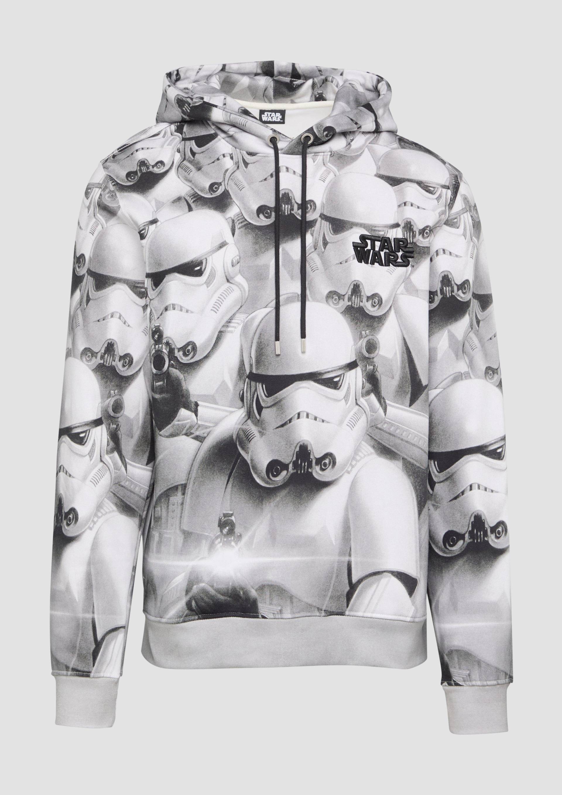 s.Oliver - Hoodie mit Starwars®-Artwork, Herren, weiß von s.Oliver