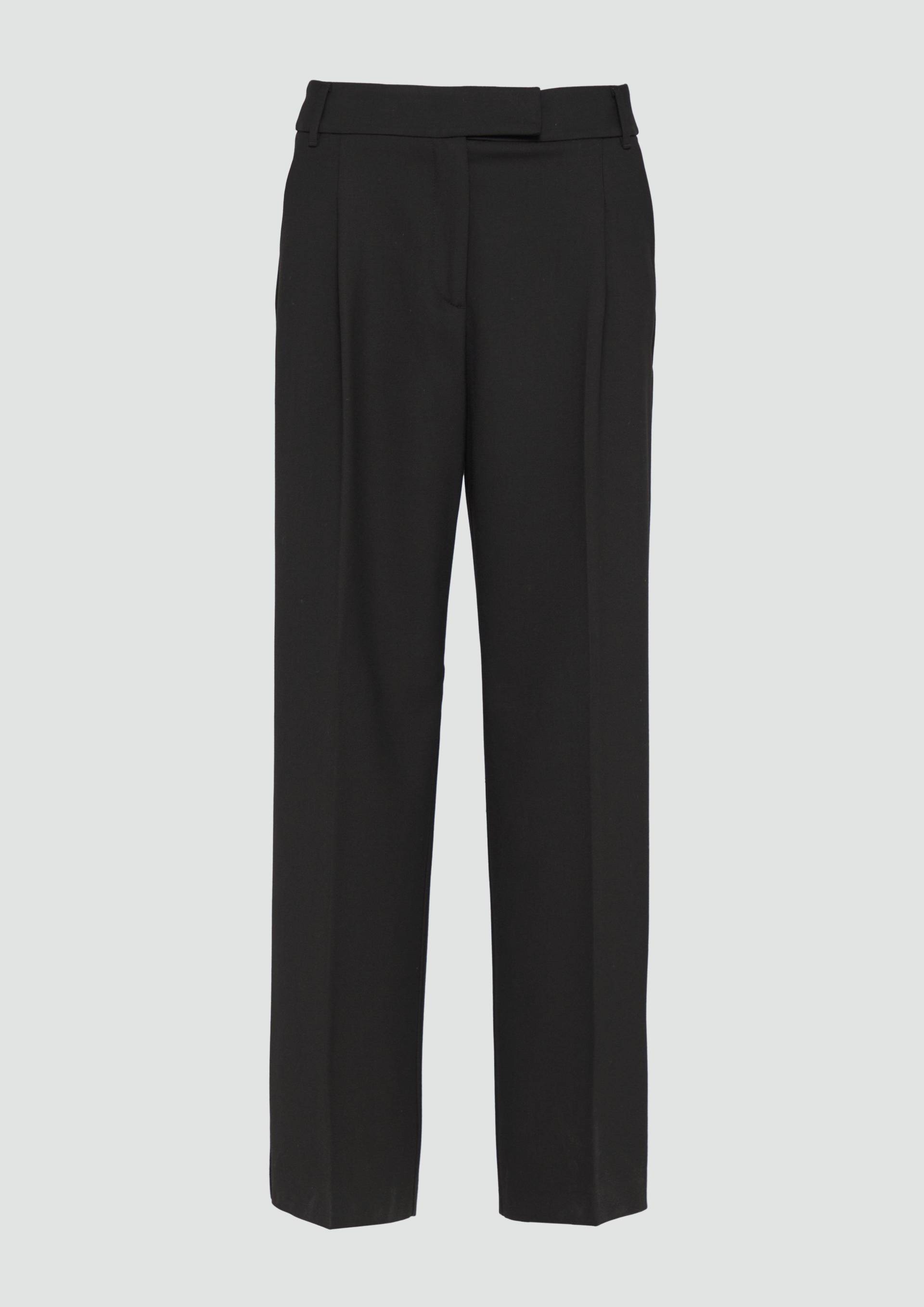 s.Oliver - Hose aus Viskosemix mit Bundfalten, Damen, schwarz s.Oliver - Hose aus Viskosemix mit Bundfalten, Damen, schwarz von s.Oliver