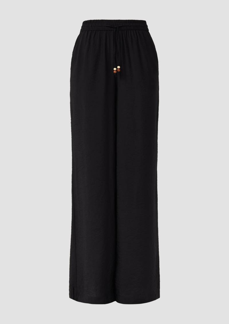 s.Oliver - Wide-Leg-Hose im Relaxed Fit aus Viskosemix, Damen, schwarz von s.Oliver