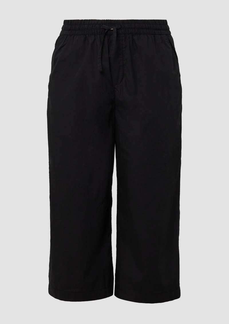 s.Oliver - Leichte Culotte aus Baumwollmix im Relaxed Fit, Damen, schwarz von s.Oliver