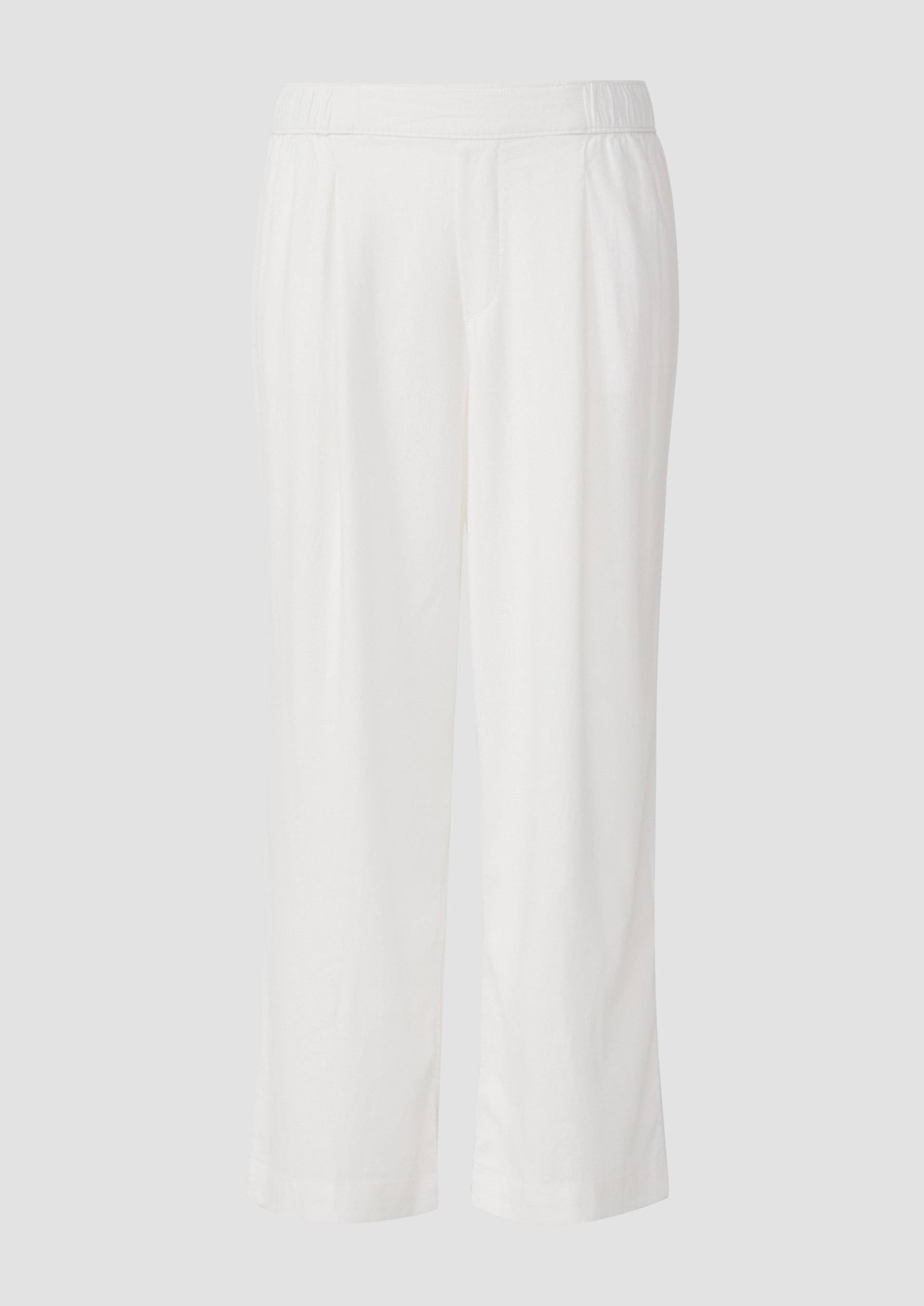 s.Oliver - Culotte aus Leinenmix im Relaxed Fit, Damen, weiß von s.Oliver