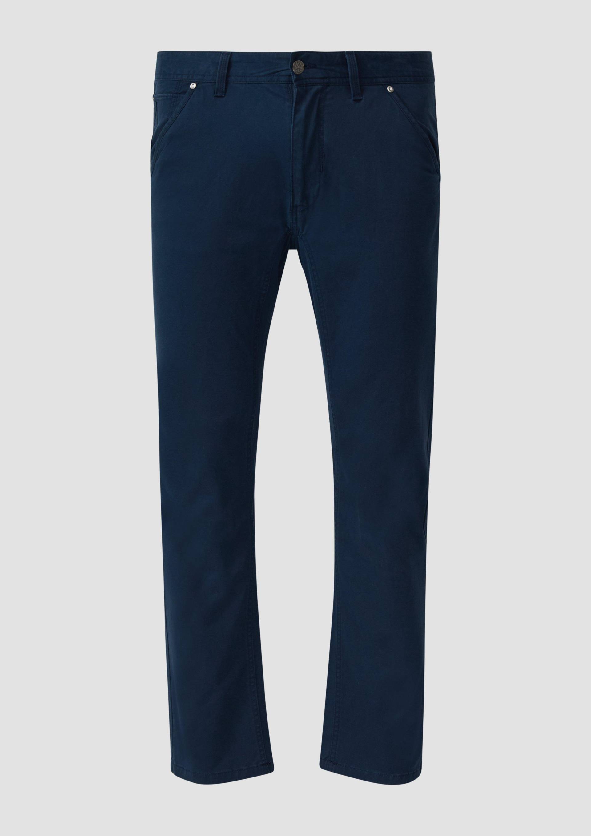 s.Oliver - Baumwollhose aus Twill mit Ziernaht, Herren, blau von s.Oliver