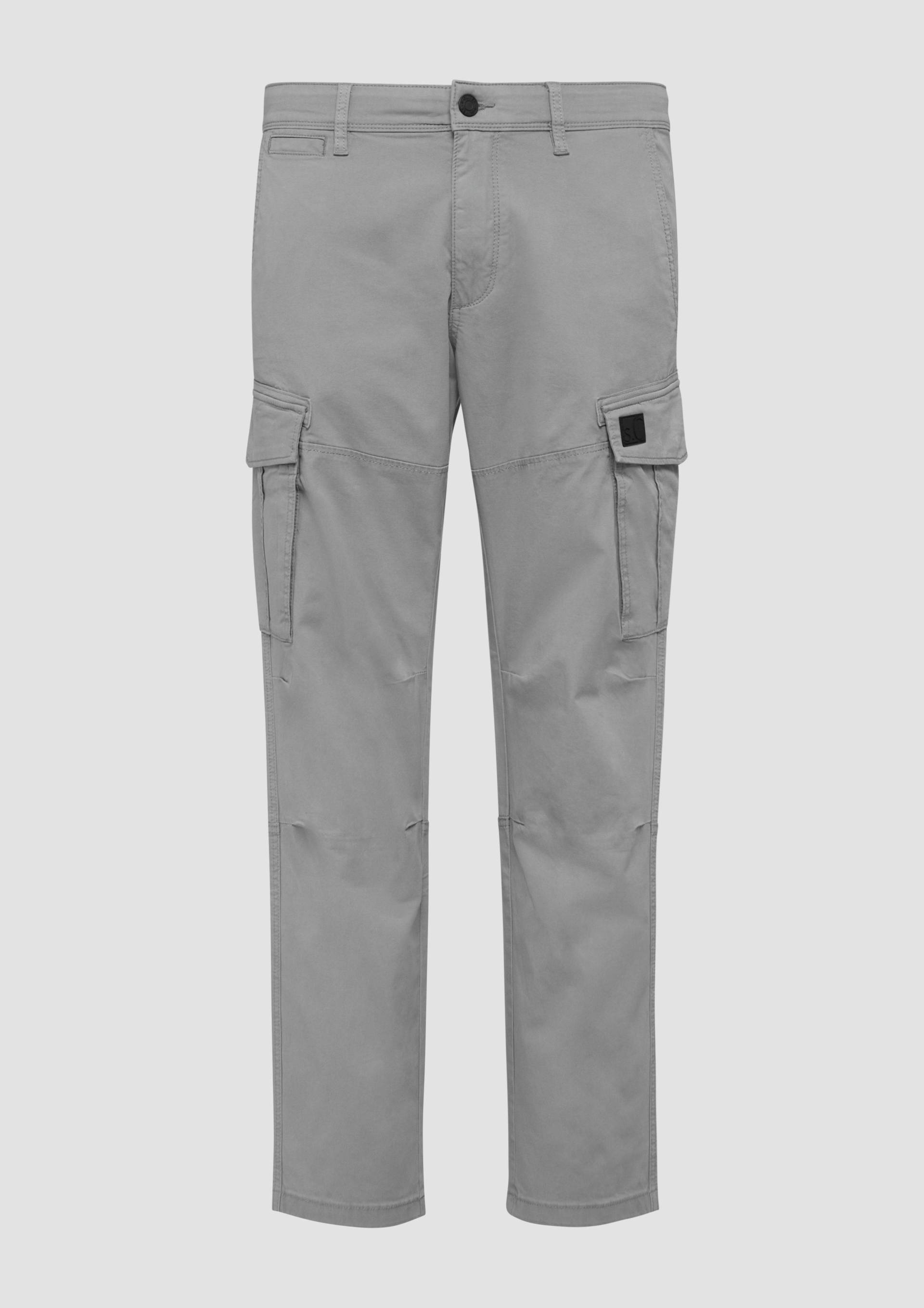 s.Oliver - Phoenix: Cargohose mit Garment Dye und Straight Leg, Herren, grau von s.Oliver