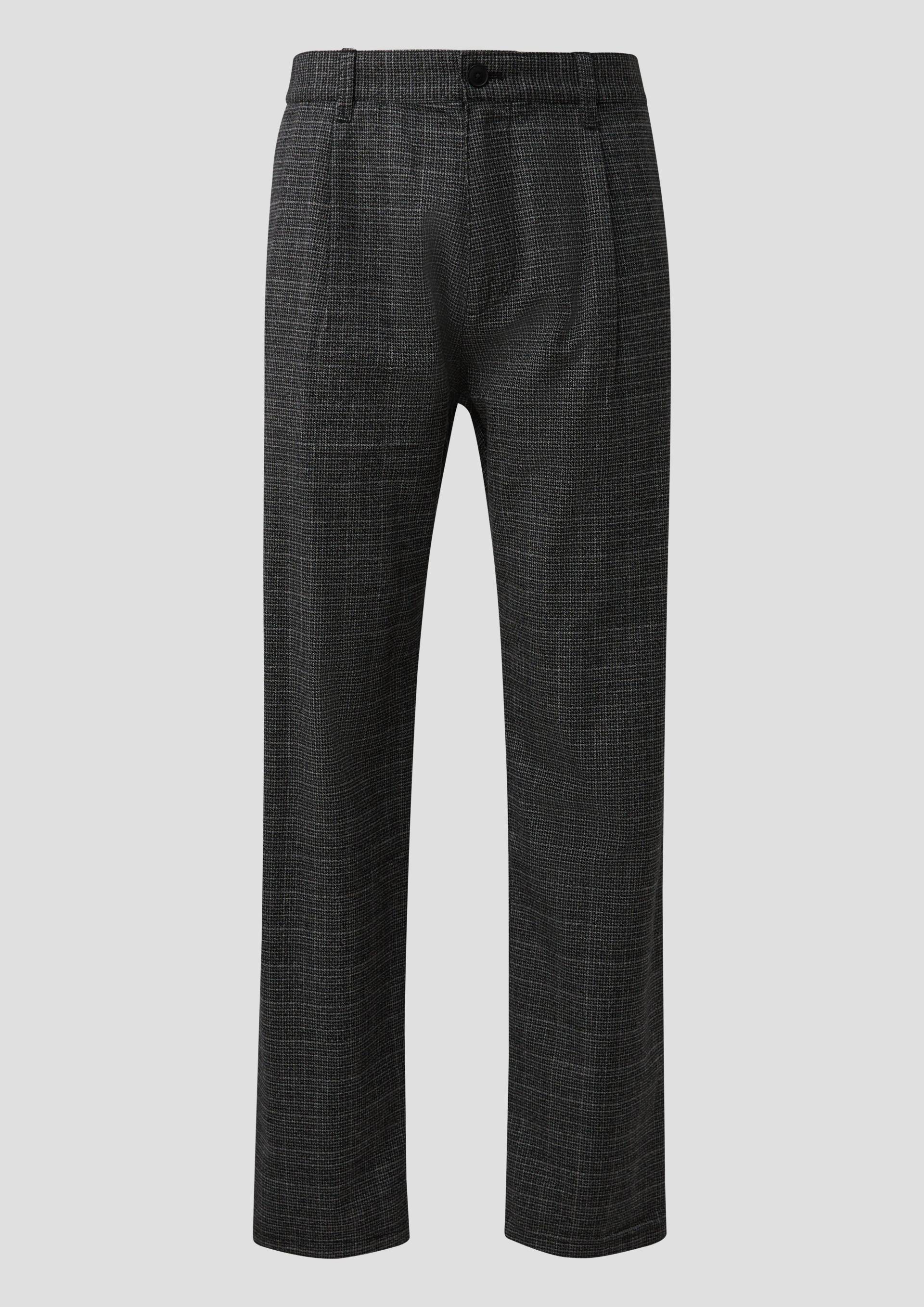 s.Oliver - Hose aus Baumwollstretch mit Bundfalte, Herren, grau von s.Oliver