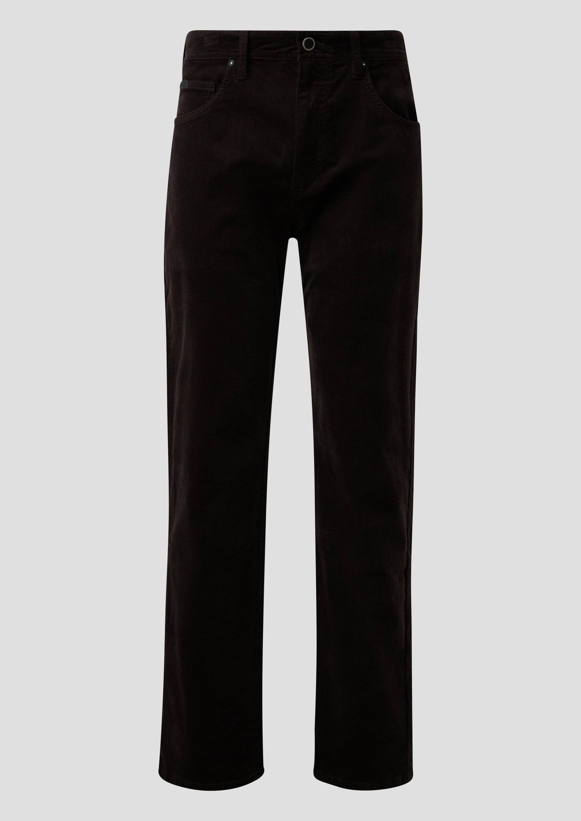 s.Oliver - Regular Fit: Hose aus diagonalem Feincord mit geradem Bein, Herren, braun von s.Oliver