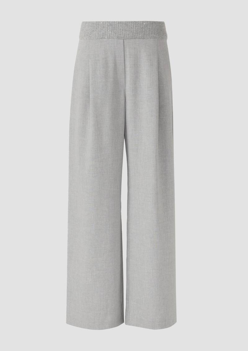 s.Oliver - Hose mit Eingrifftaschen und Elastikbund, Damen, grau von s.Oliver