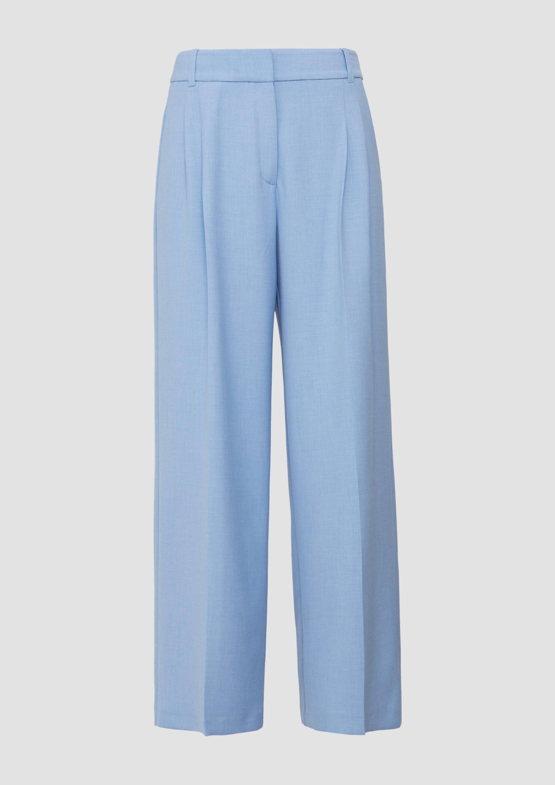 s.Oliver - Hose mit Wide Leg und hohem Bund, Damen, blau s.Oliver - Hose mit Wide Leg und hohem Bund, Damen, blau von s.Oliver