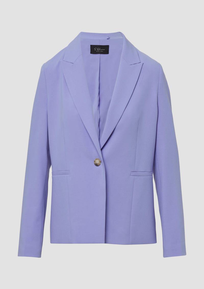s.Oliver - Antaillierter Blazer aus Viskosemix, Damen, blau von s.Oliver