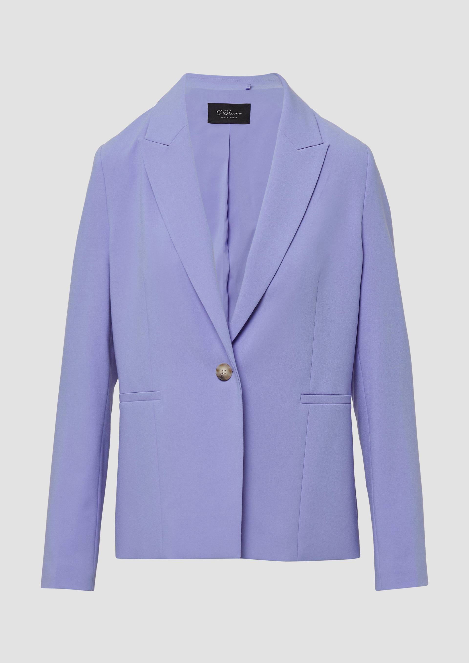 s.Oliver - Antaillierter Blazer aus Viskosemix, Damen, blau von s.Oliver