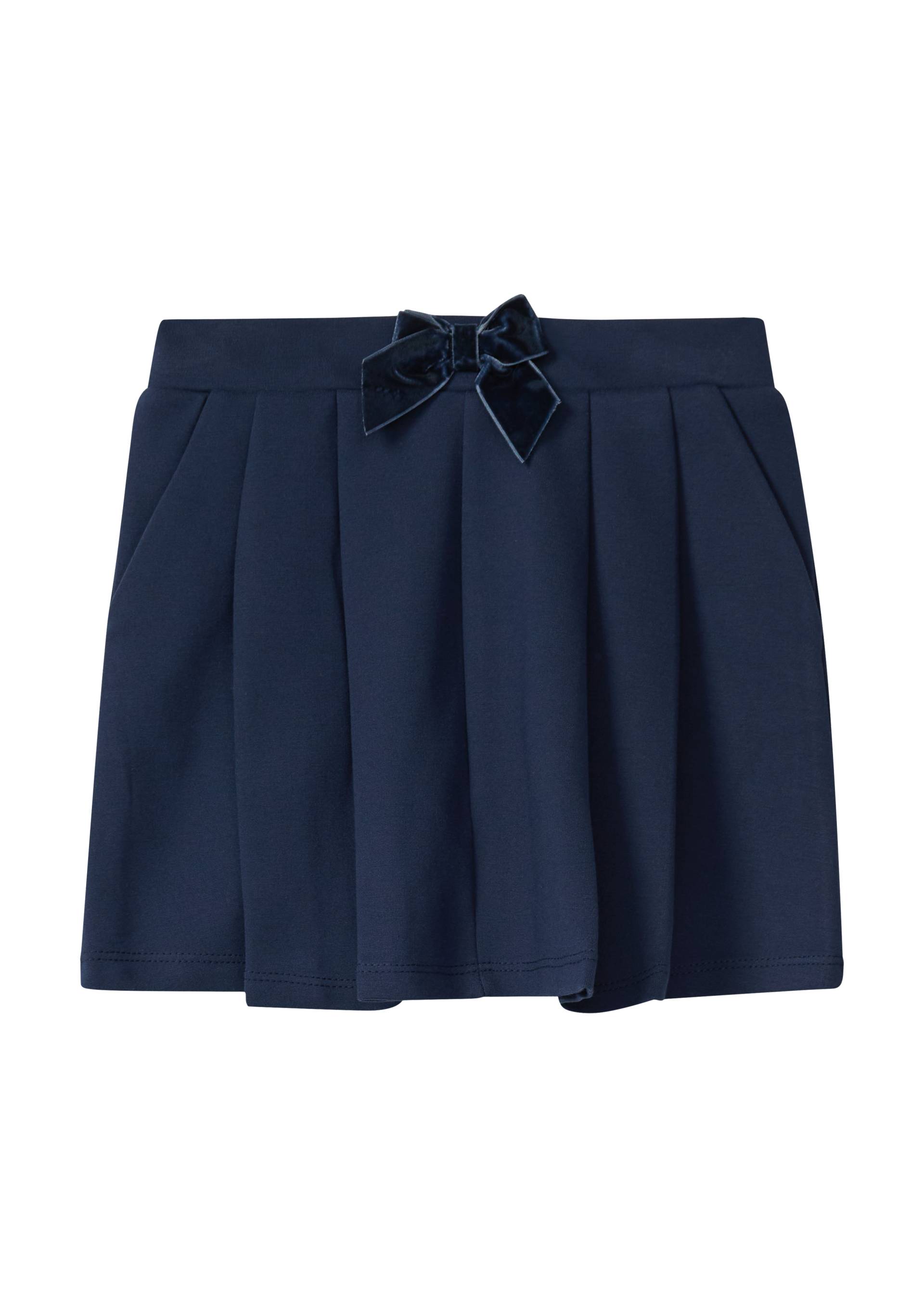 s.Oliver - Interlockjersey-Faltenrock mit Zier-Schleife und Innenhose, Kinder, blau von s.Oliver