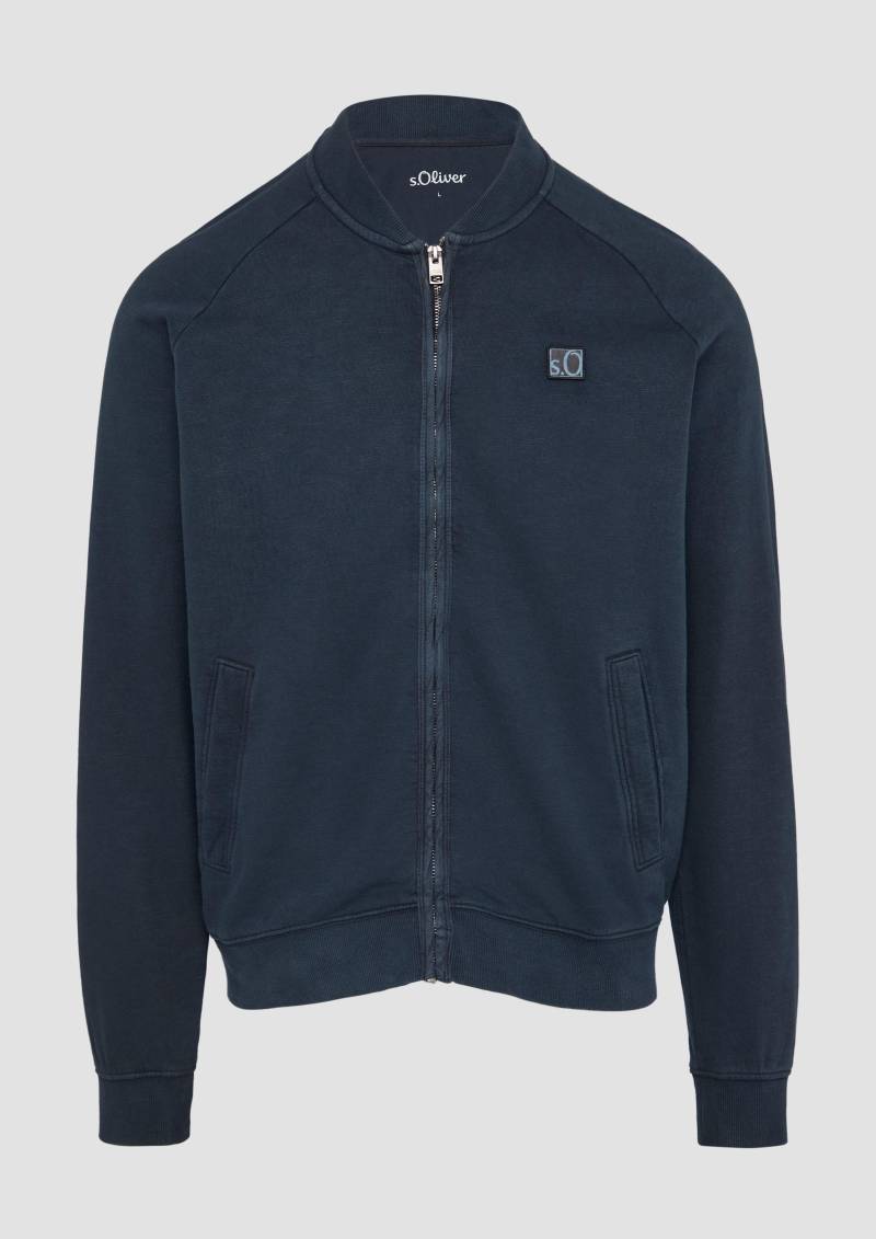 s.Oliver - Jacke mit Garment Dye und Raglanärmeln, Herren, blau von s.Oliver