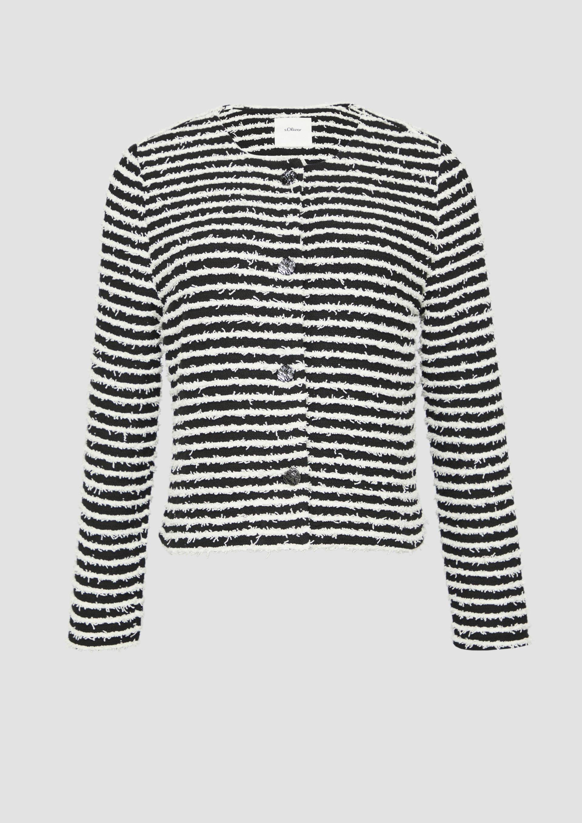 s.Oliver - Jacke mit Musterstruktur, Damen, schwarz von s.Oliver