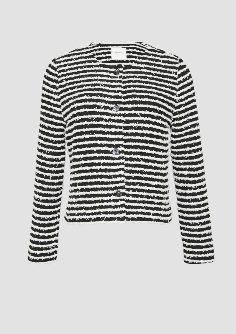 s.Oliver - Jacke mit Musterstruktur, Damen, schwarz von s.Oliver