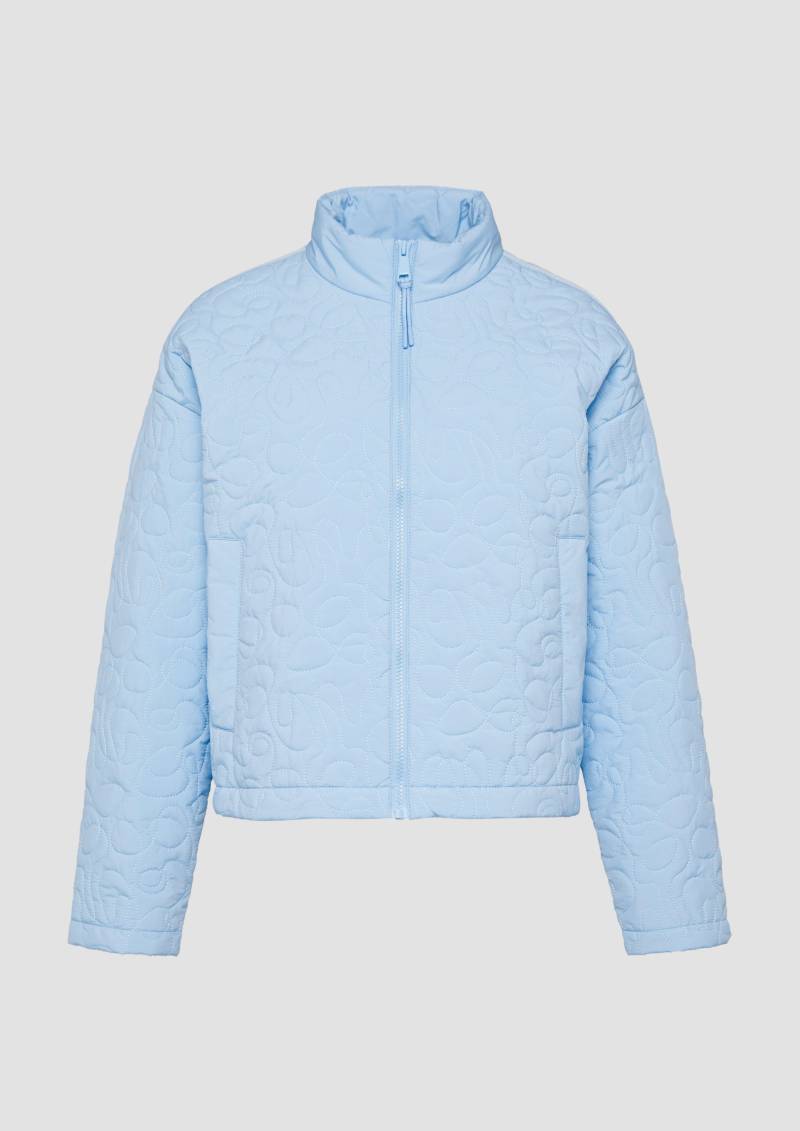 s.Oliver - Oversized Jacke mit Steppmuster und seitlichen Druckknöpfen, Damen, blau von s.Oliver