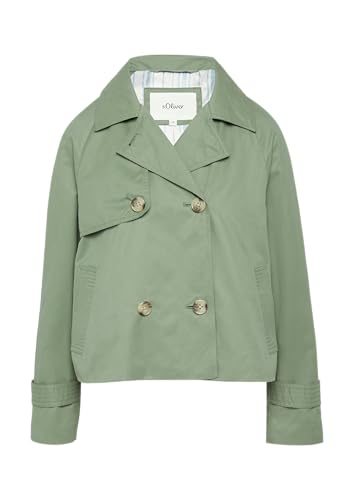 Cabanjacke mit Raglanärmeln und Streifenfutter salbeigrün 44 von s.Oliver