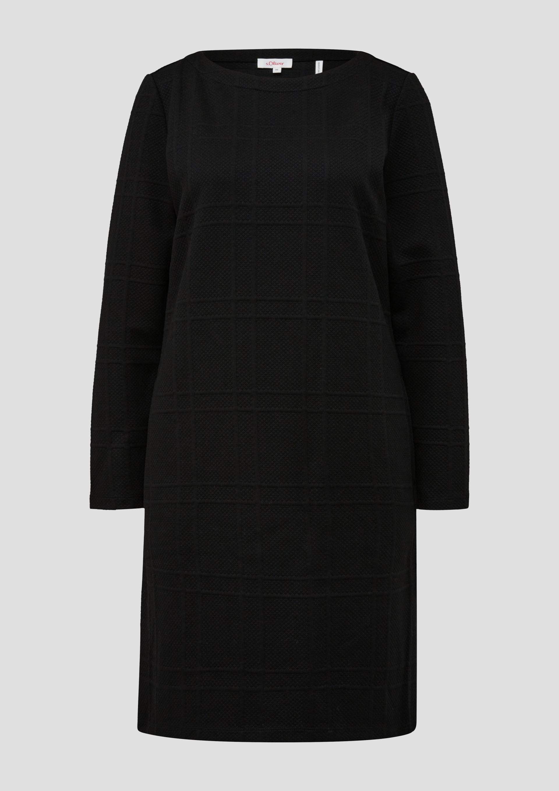 s.Oliver - Jacquard-Kleid mit Viskose, Damen, schwarz von s.Oliver