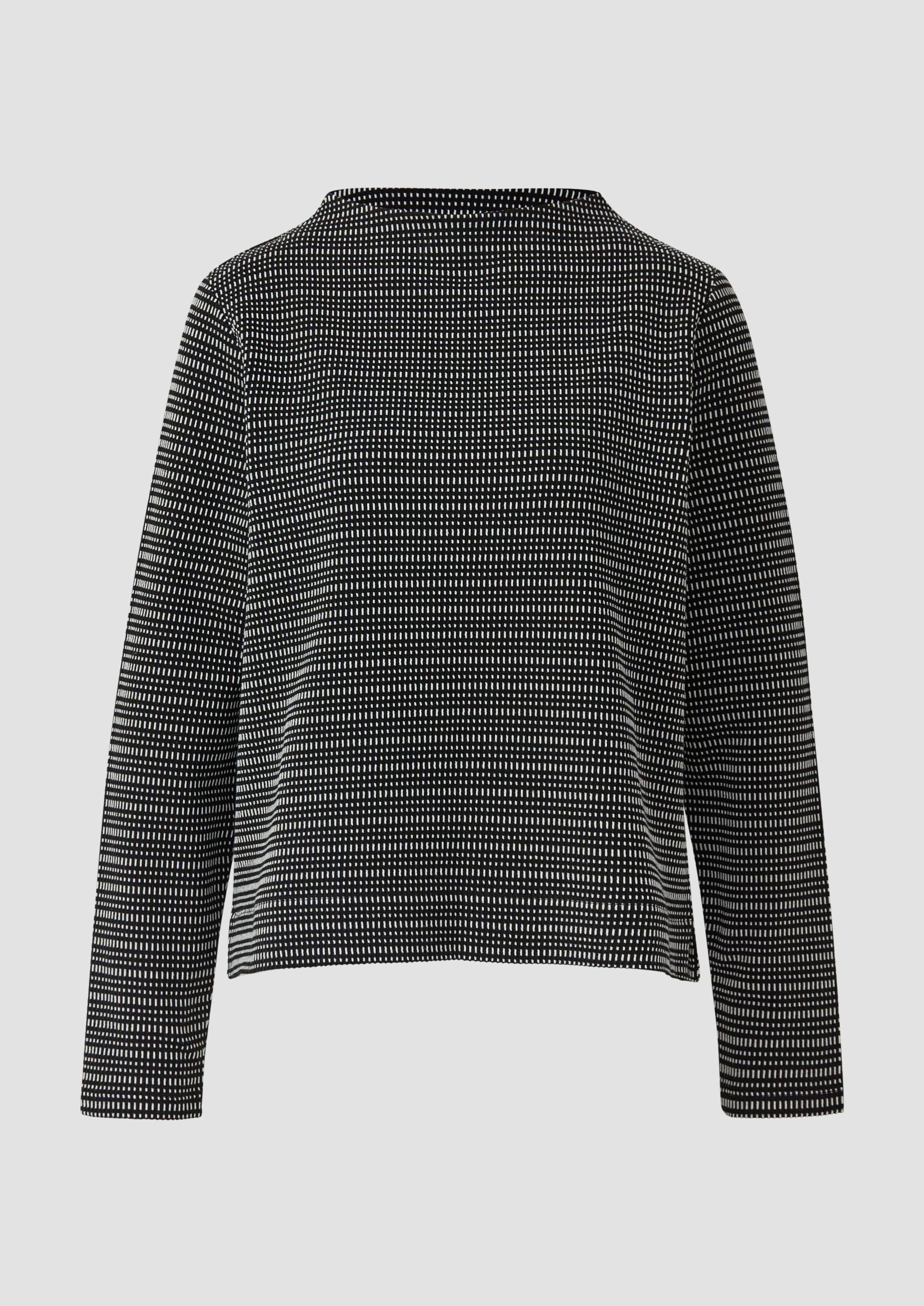 s.Oliver - Jacquard-Pullover im Relaxed Fit, Damen, schwarz von s.Oliver