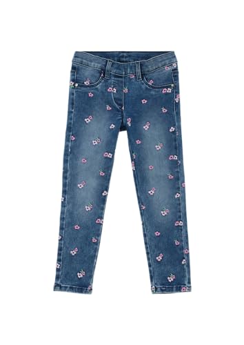 s.Oliver Jeans/Slim Fit/High Rise/Slim Leg/Blumenstickerei blau 140/REG von s.Oliver