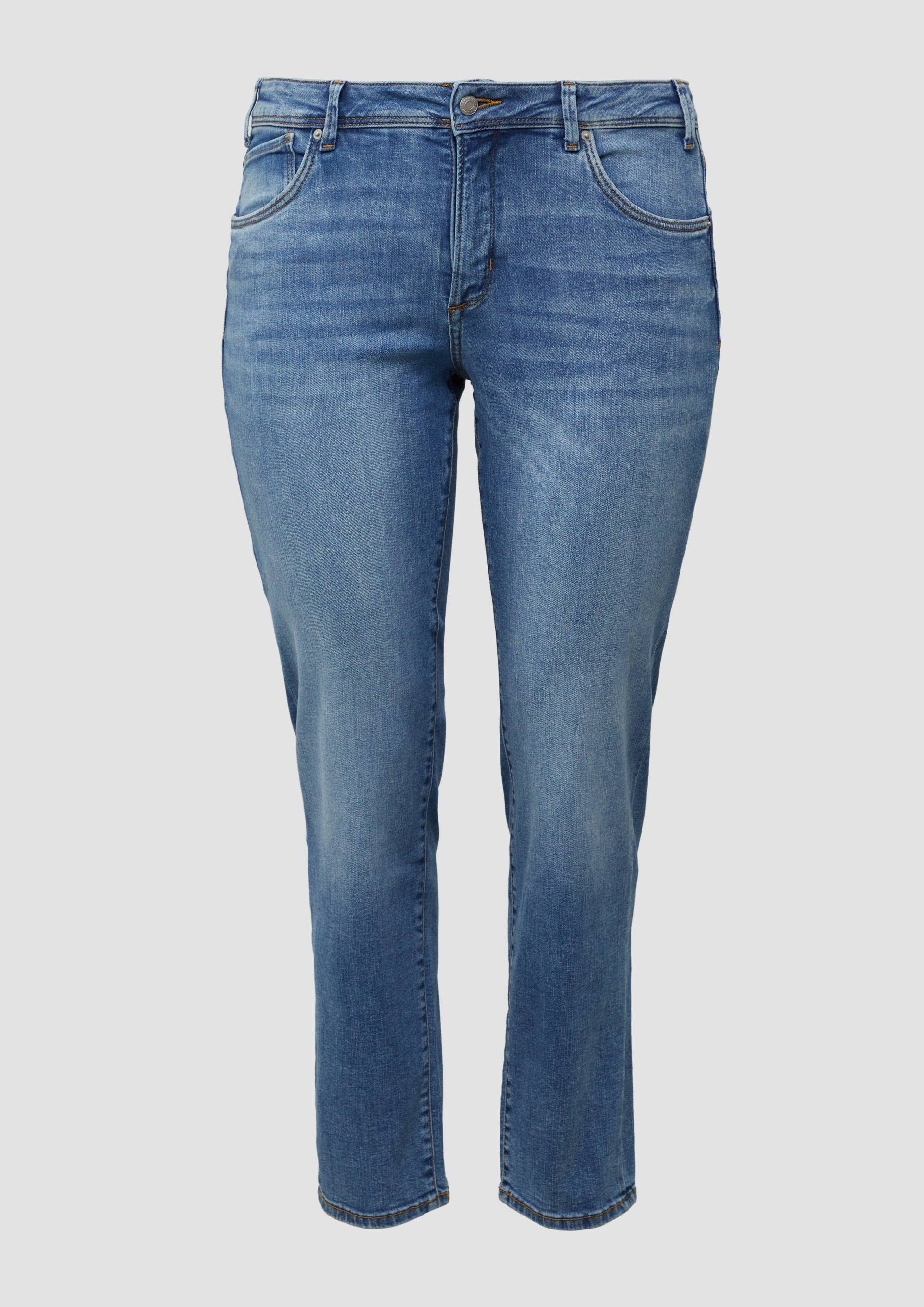 s.Oliver - Jeans / Curvy Fit / Mid Rise / Slim Tapered Leg, Damen, blau von s.Oliver
