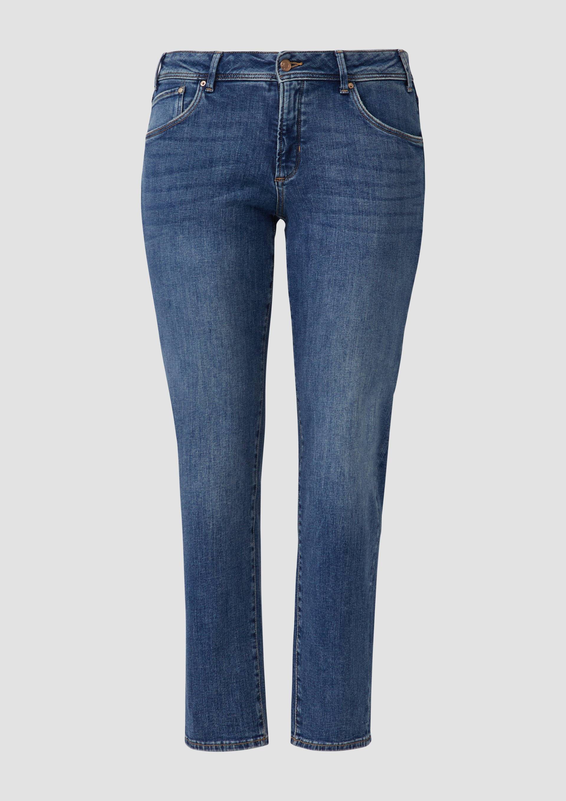 s.Oliver - Jeans / Curvy Fit / Mid Rise / Slim Tapered Leg, Damen, blau s.Oliver - Jeans / Curvy Fit / Mid Rise / Slim Tapered Leg, Damen, blau von s.Oliver