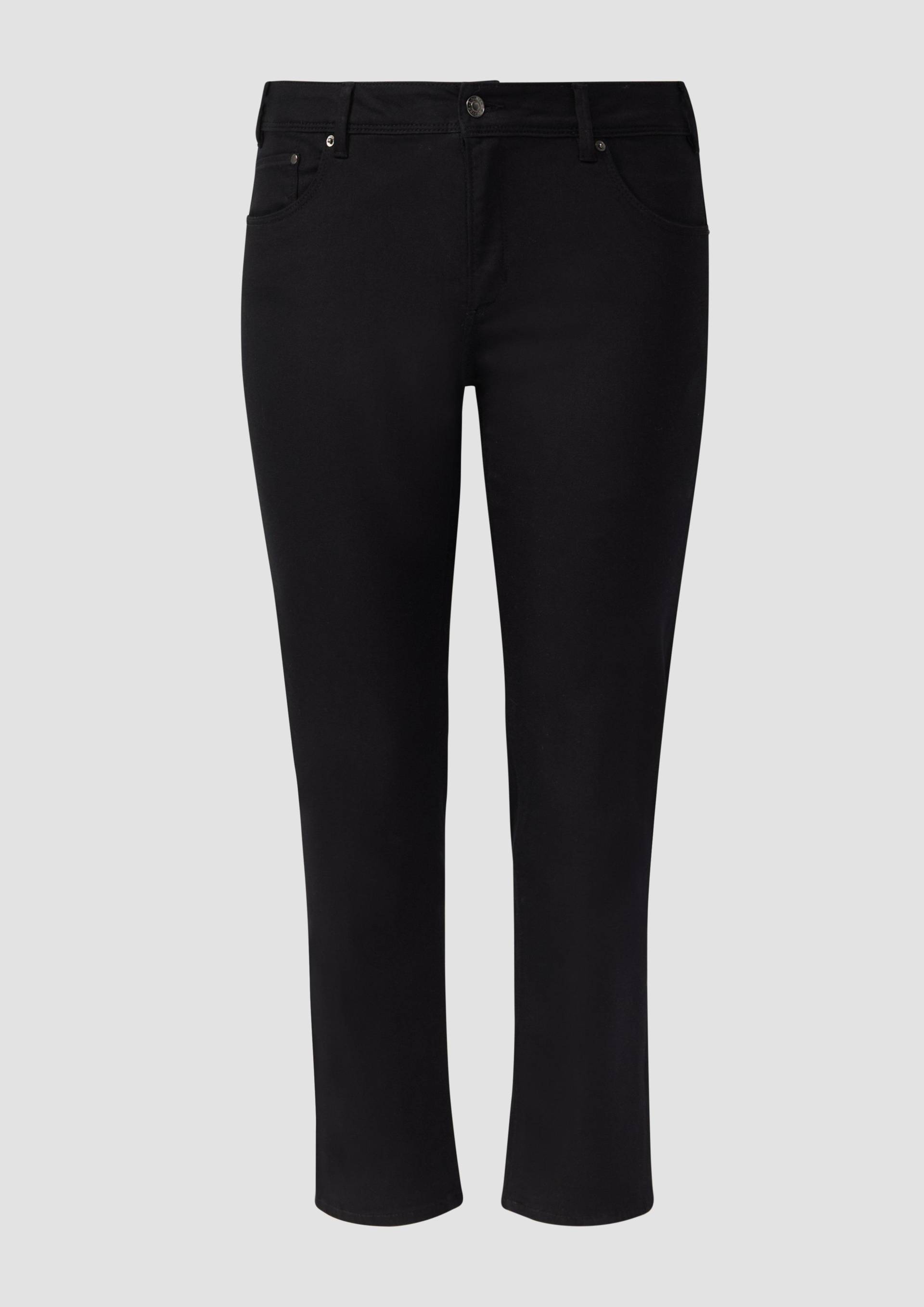 s.Oliver - Jeans / Curvy Fit / Mid Rise / Slim Tapered Leg, Damen, schwarz von s.Oliver