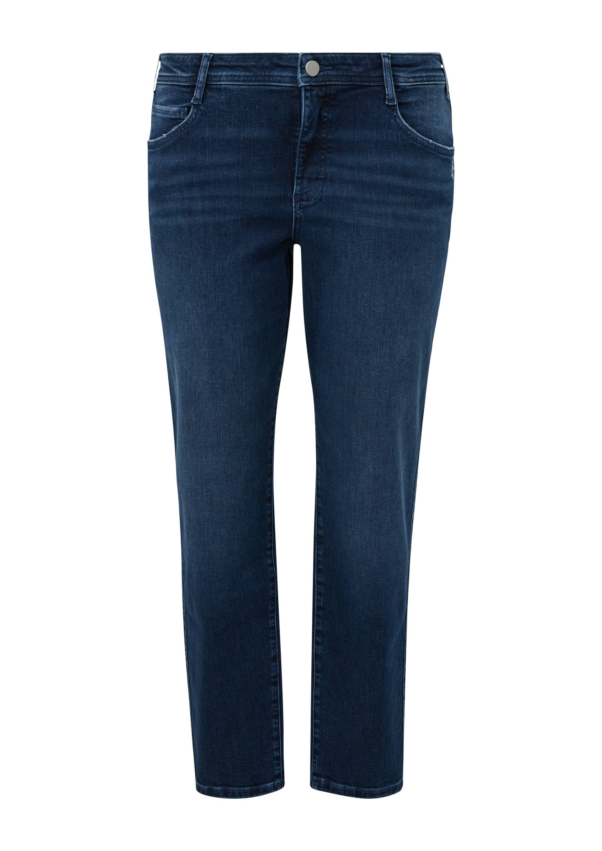 s.Oliver - Jeans / Curvy Fit / Mid Rise / Straight Leg, Damen, blau von s.Oliver