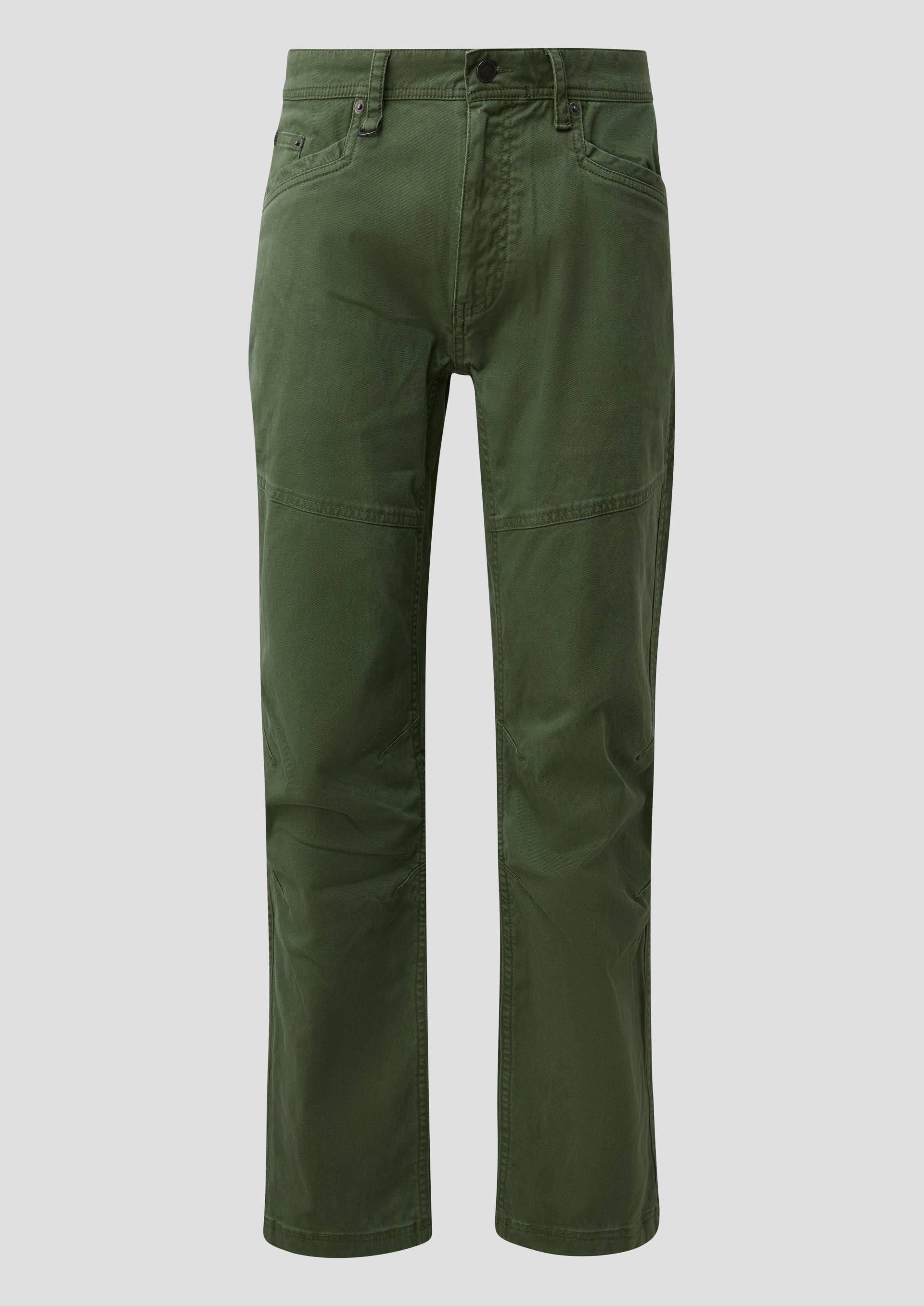 s.Oliver - Regular-Fit-Hose aus Baumwollstretch im Workerstyle, Herren, Grün von s.Oliver