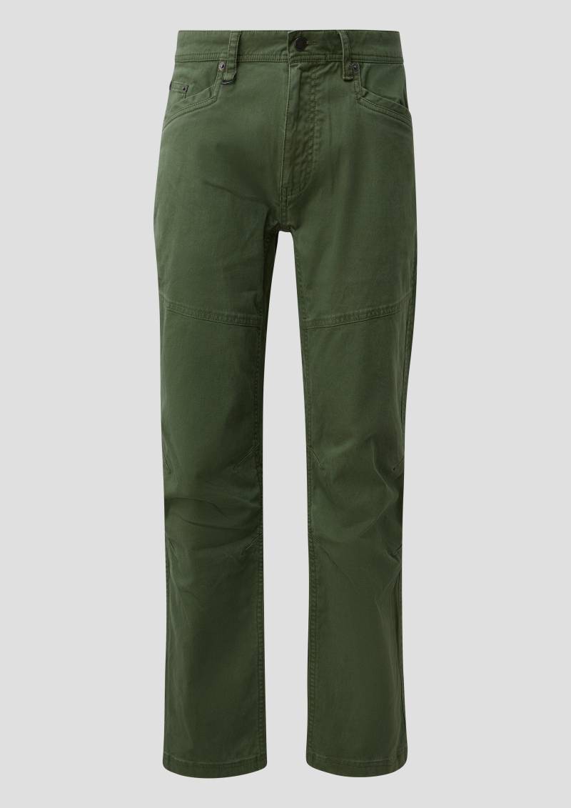 s.Oliver - Regular-Fit-Hose aus Baumwollstretch im Workerstyle, Herren, Grün von s.Oliver
