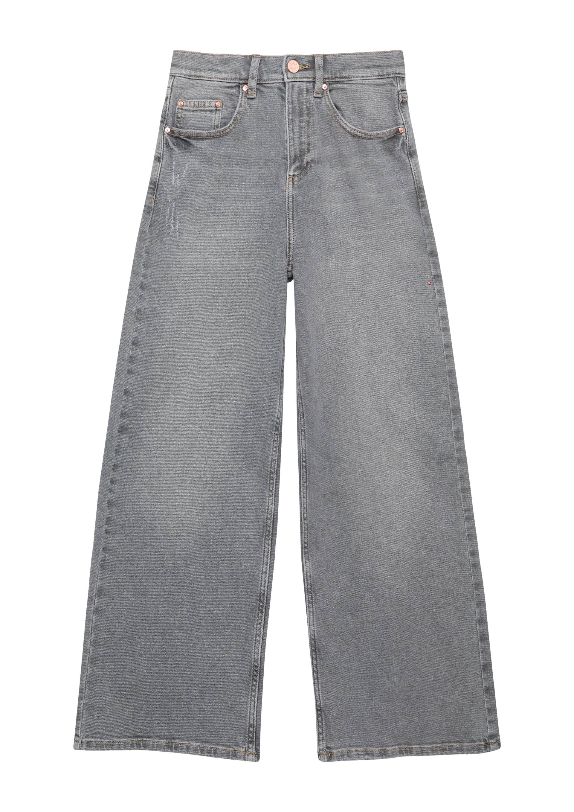 s.Oliver - Jeans / Regular Fit / Super High Rise / Wide Leg, Mädchen, grau von s.Oliver