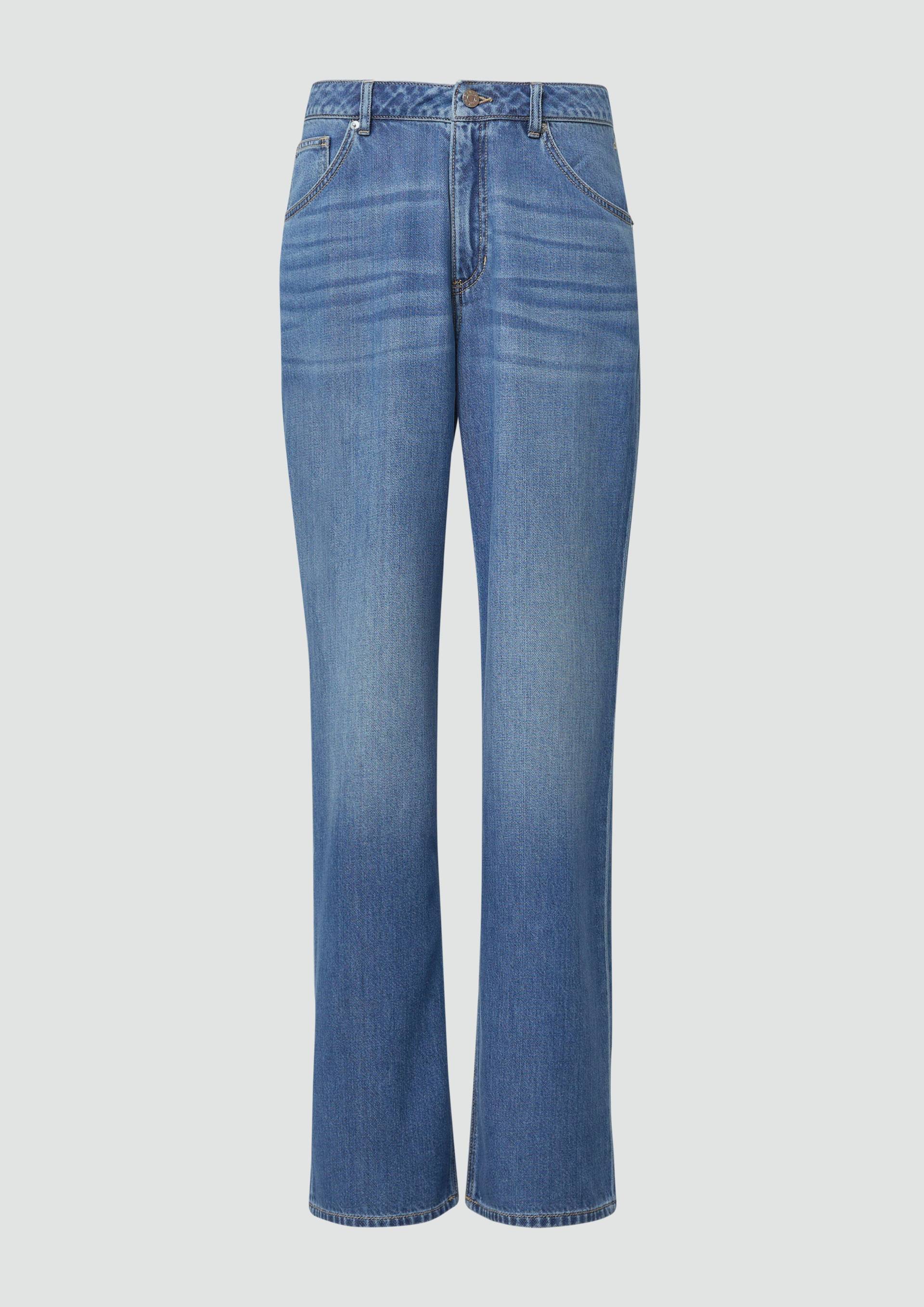 s.Oliver - Beth Boyfriend / Relaxed Fit / Mid Rise / Straight Leg, Damen, blau von s.Oliver