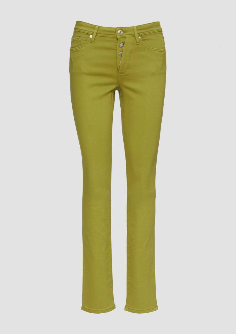 s.Oliver - Jeans Betsy / Slim Fit / Mid Rise / Slim Leg, Damen, grün von s.Oliver