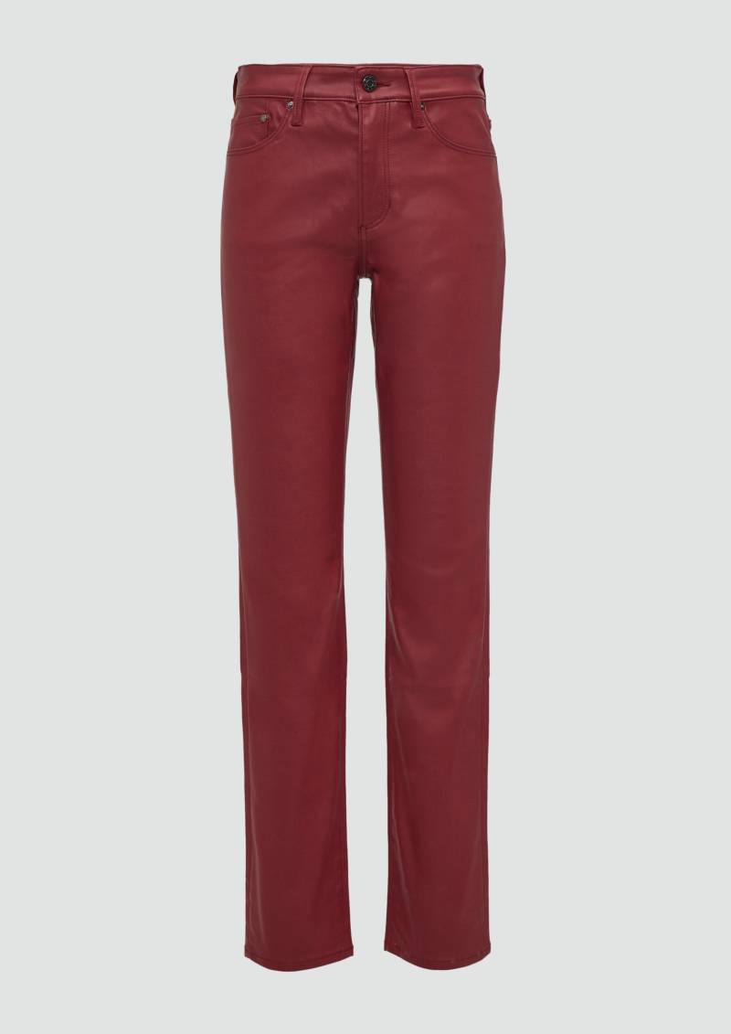 s.Oliver - Jeans Betsy / Slim Fit / Mid Rise / Slim Leg, Damen, rot von s.Oliver