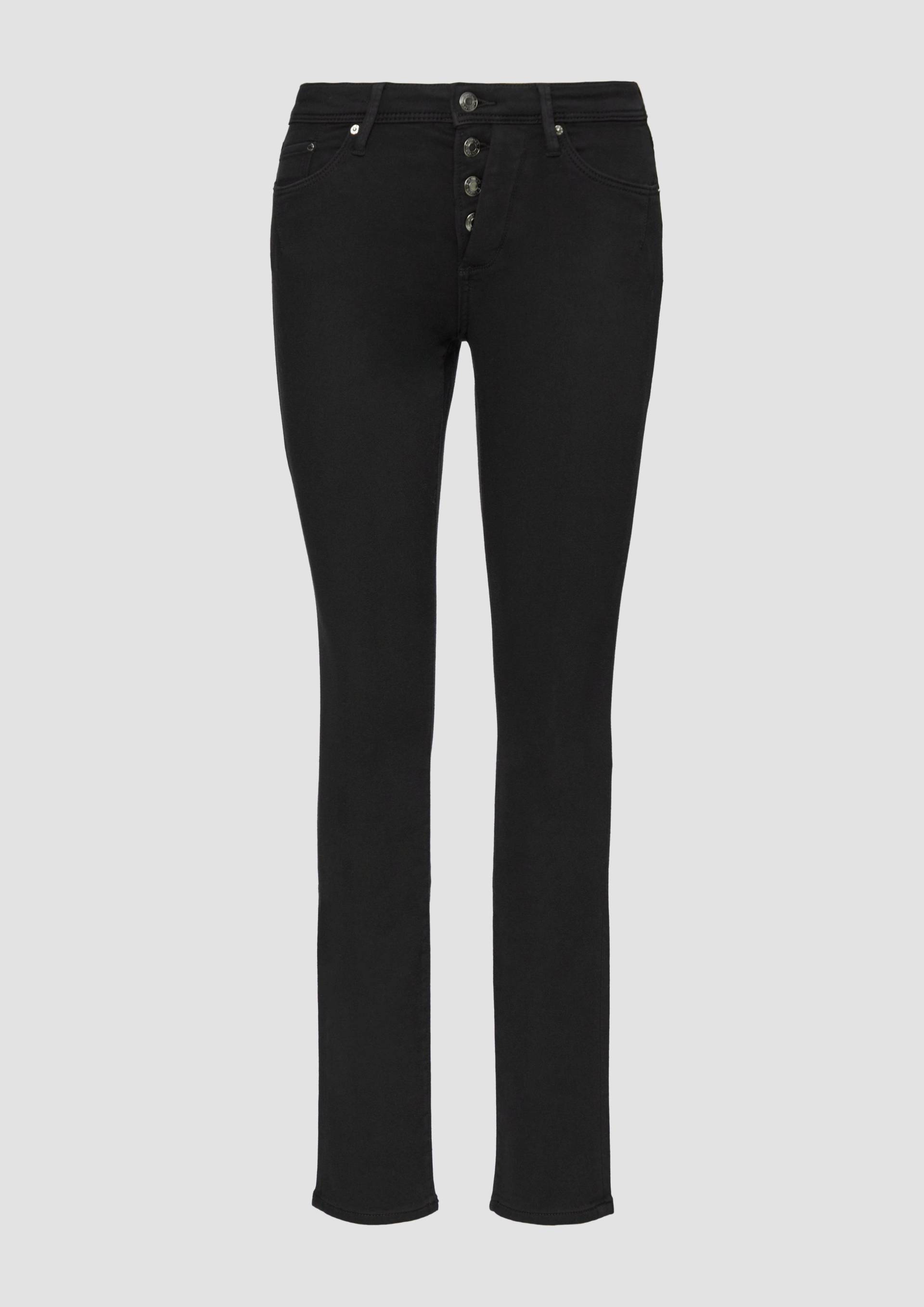s.Oliver - Jeans Betsy / Slim Fit / Mid Rise / Slim Leg, Damen, schwarz von s.Oliver
