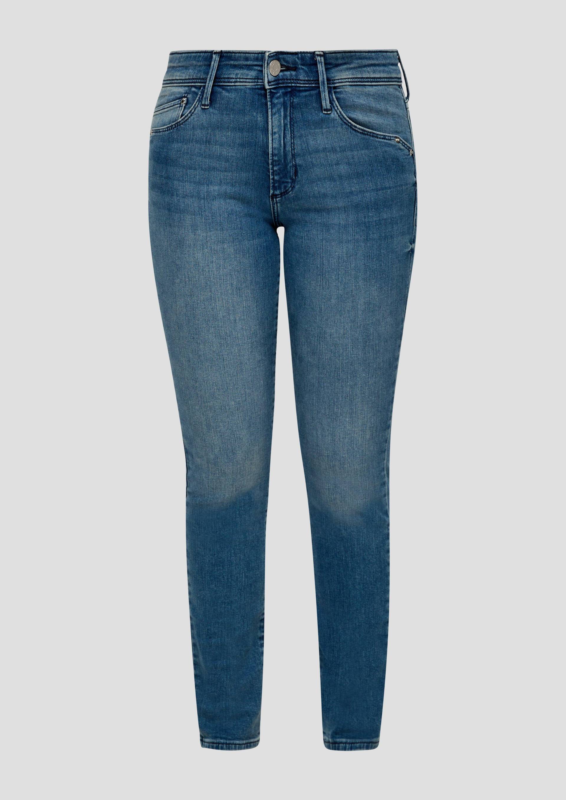 s.Oliver - Jeans Betsy / Slim Fit / Mid Rise / Slim Leg / Baumwollstretch, Damen, blau von s.Oliver