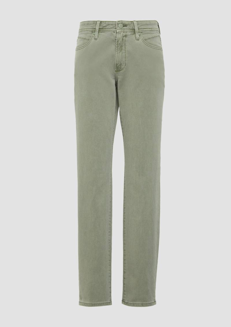 s.Oliver - Jeans Betsy / Slim Fit / Mid Rise / Slim Leg / Garment Dye, Damen, Grün von s.Oliver