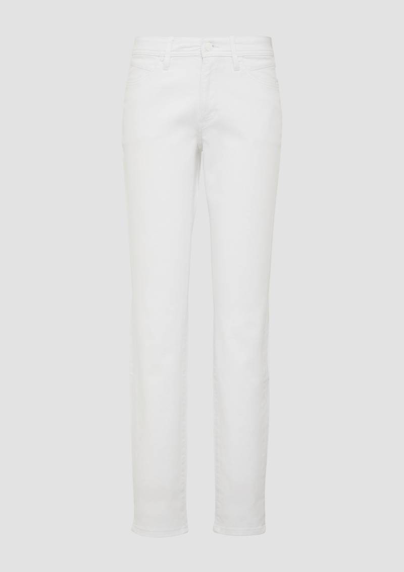 s.Oliver - Jeans Betsy / Slim Fit / Mid Rise / Slim Leg / Garment Dye, Damen, weiß von s.Oliver