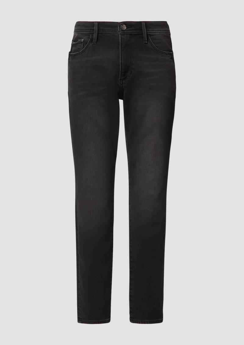 s.Oliver - Jeans Betsy / Slim Fit / Mid Rise / Slim Leg / cosy inside, Damen, schwarz von s.Oliver
