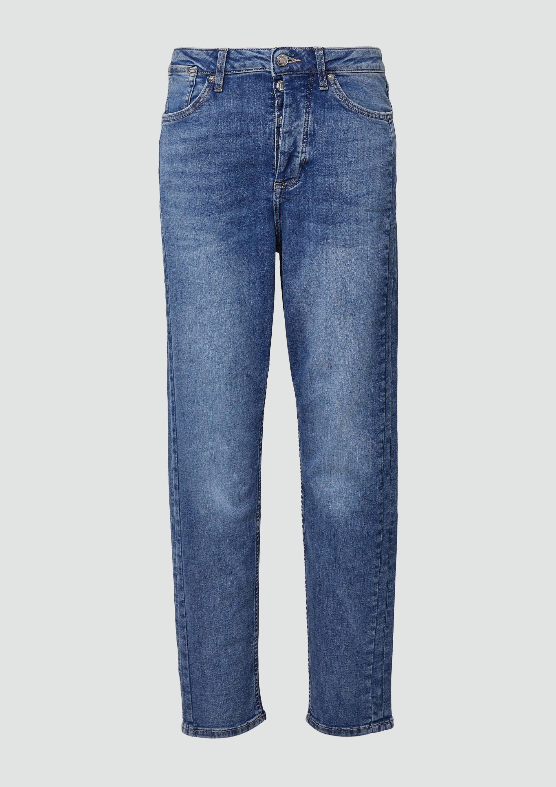 s.Oliver - Franciz Boyfriend / Relaxed Fit / Mid Rise / Tapered Leg, Damen, blau von s.Oliver