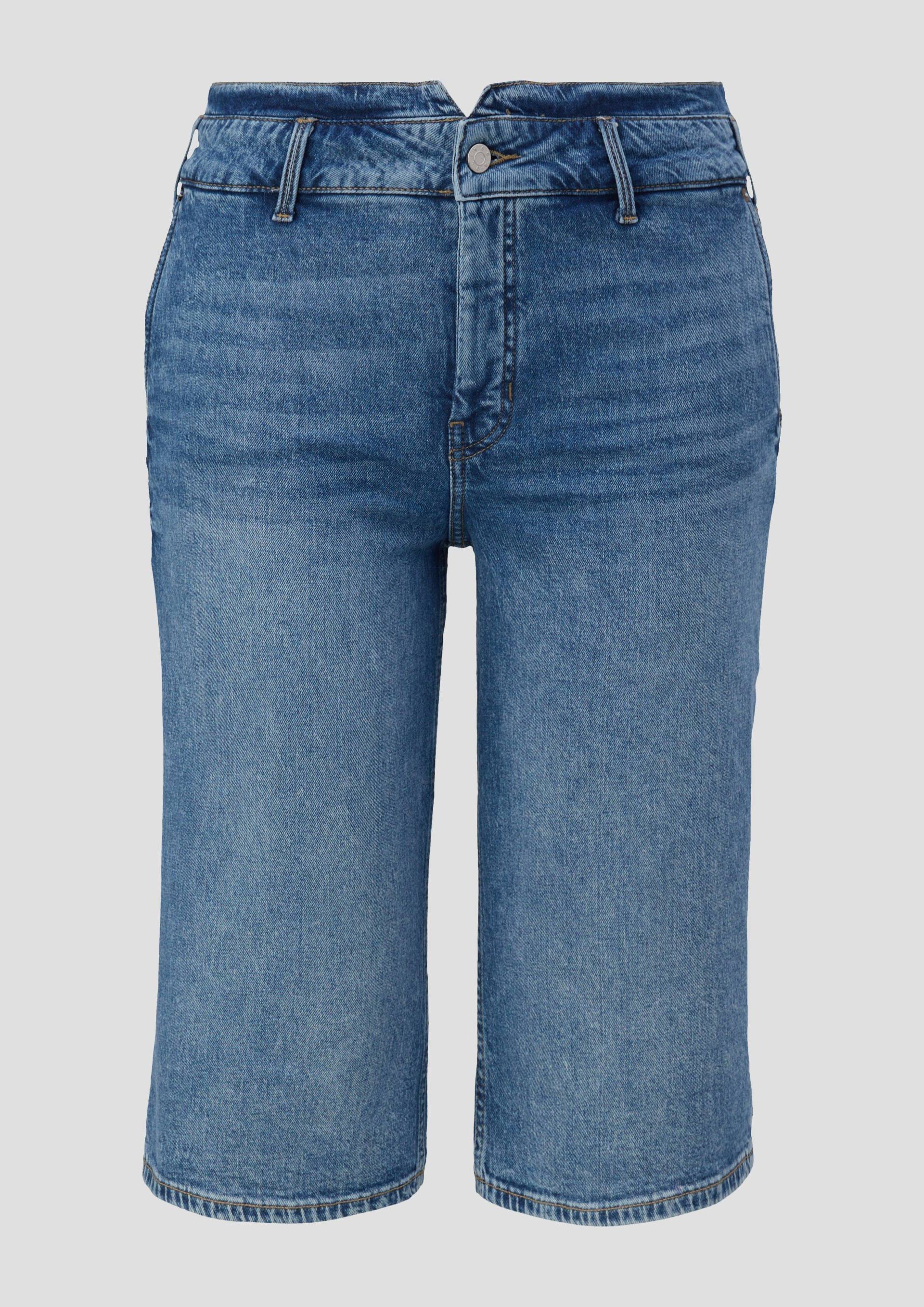 s.Oliver - Bermuda-Jeans / Mid Rise / Slim Leg, Damen, blau von s.Oliver